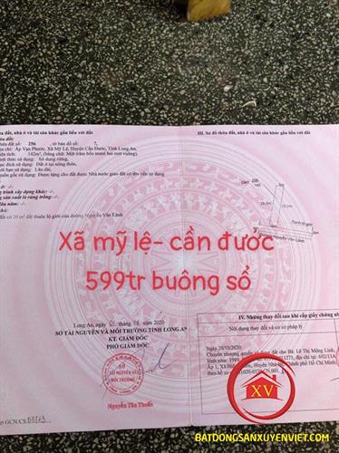 bán đất đường Nguyễn  Văn Lãnh , xã Mỹ lệ, Cần Đước , Long An 